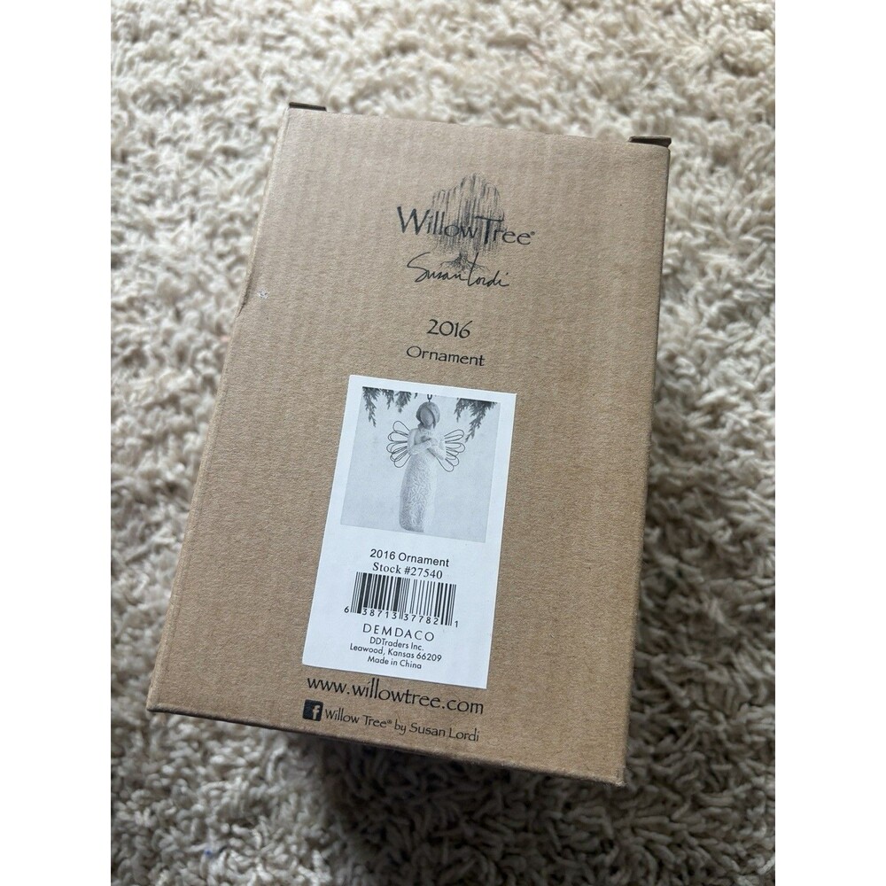 2016 Willow Tree Demdaco Susan Lordi Christmas Angel Ornament With Box - Picture 6 of 6